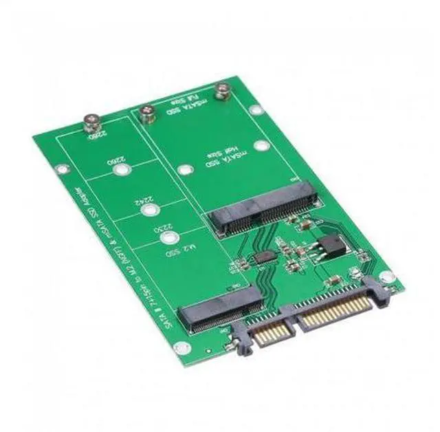 Main image of HKCY SA-130 2 in 1 Combo Mini PCI- E 2 Lane M.2 NGFFmSATA SSD to SATA 3.0 III Adapter Converter PCBA
