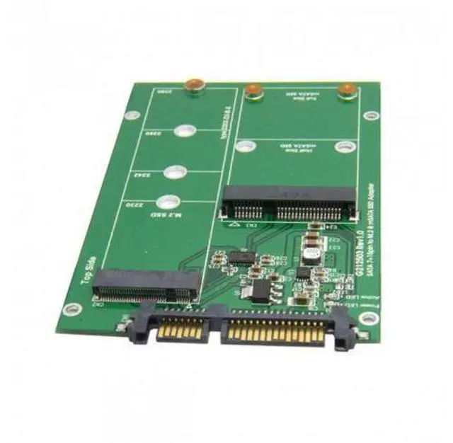 Alt view image 2 of 7 - HKCY SA-130 2 in 1 Combo Mini PCI- E 2 Lane M.2 NGFFmSATA SSD to SATA 3.0 III Adapter Converter PCBA