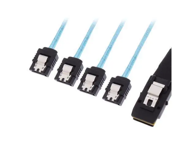 Alt view image 5 of 7 - MINI SAS 4i SFF-8087 36P To 4 SATA 7Pin HDD Hard Disk internal cable,1m SF-004-1.0M