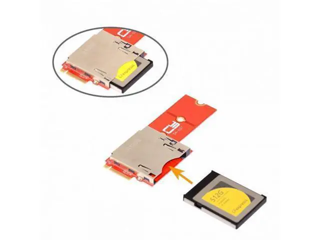Alt view image 7 of 7 - NGFF M.2 NVMe Mainboard to CF Express Extension Adapter M2 M-key for CFE Type-B Support R5 Z6 Z7 Memory Card