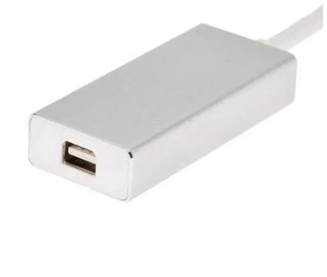 Alt view image 2 of 7 - HKCY UC-083 USB-C USB 3.1 Type C to Mini DisplayPort DP 1080p HDTV Adapter Cable with Silver Case for Laptop Macbook