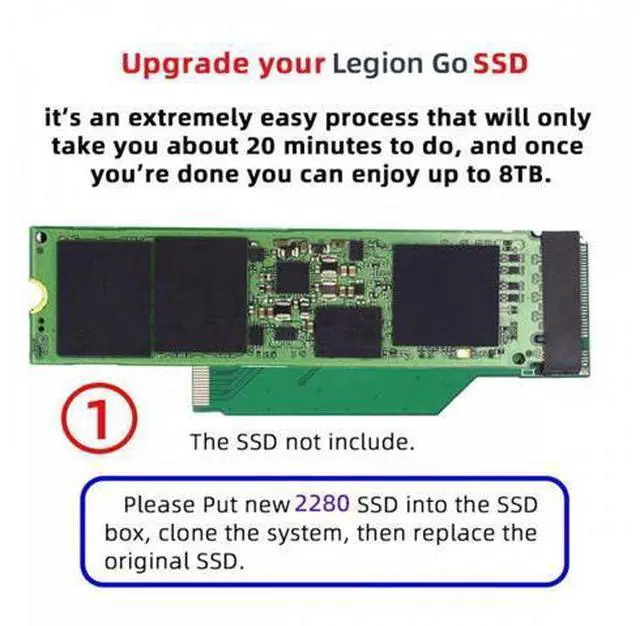 Alt view image 5 of 7 - NGFF NVME M-Key 22x42mm to 22x80mm Male to Female Extension SSD Adapter Compatible with Legion Go Game Boy