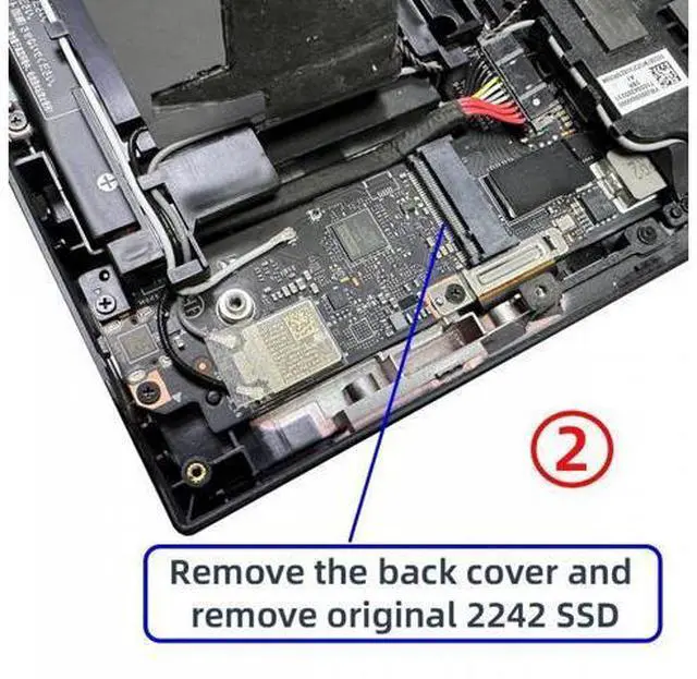 Alt view image 6 of 7 - NGFF NVME M-Key 22x42mm to 22x80mm Male to Female Extension SSD Adapter Compatible with Legion Go Game Boy