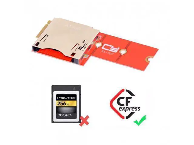 Alt view image 6 of 7 - HKCY SA-037 NGFF M.2 NVMe Mainboard to CF Express Extension Adapter M2 M-key for CFE Type-B Support R5 Z6 Z7 Memory Card