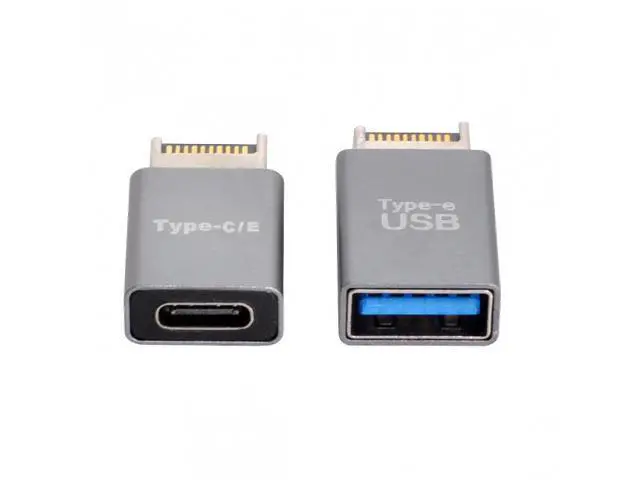 Alt view image 7 of 7 - HKCY UC-010 2pcs USB 3.1 Front Panel Header Male Type-E to Type-AType-C USB-C Motherboard Extension Data Adapter