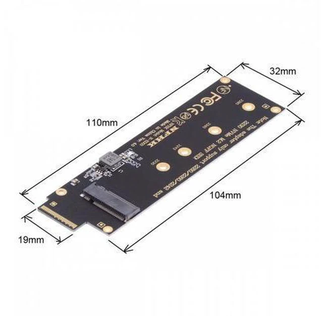 Alt view image 5 of 7 - NVMe NGFF M-key 4X to PCI-E Ruler 1U GEN-Z EDSFF Short SSD E1.S Host Carrier Adapter