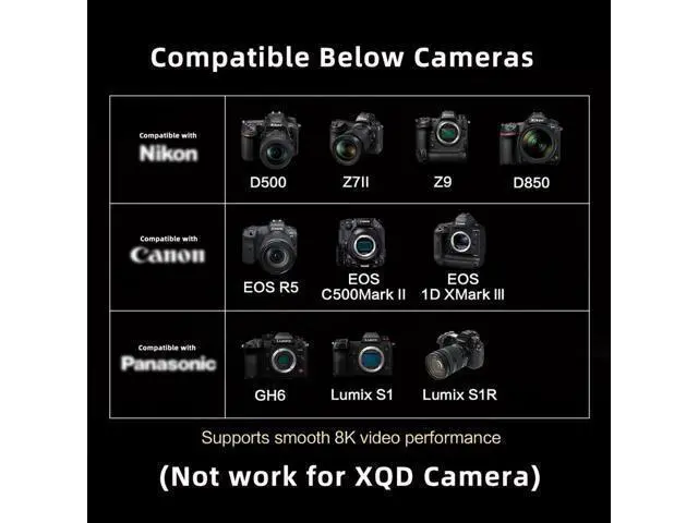 Alt view image 3 of 7 - CFexpress Type-B to NVME 2230 Memory Card Kit Case CFE CFB NGFF M-key Adapter Alloy Shell for Camera 8K RAW PCIe Expansion