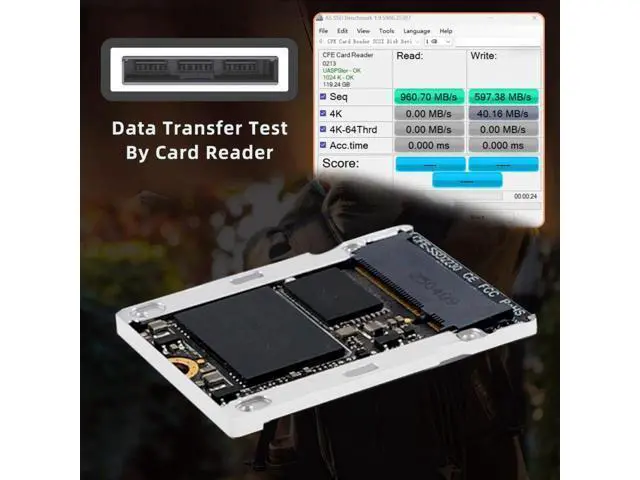 Alt view image 7 of 7 - CFexpress Type-B to NVME 2230 Memory Card Kit Case CFE CFB NGFF M-key Adapter Alloy Shell for Camera 8K RAW PCIe Expansion