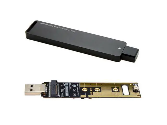 Alt view image 3 of 7 - HKCY U3-013 USB 3.0 to NVME M-key M.2 NGFF SSD External PCBA Conveter Adapter with Flash Disk Case