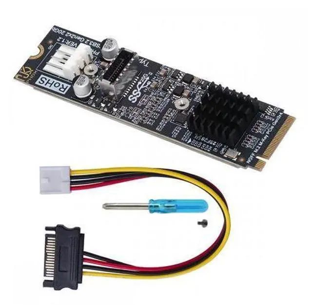 Main image of 20Gbps Type-E USB 3.1 Front Panel Socket to NVME NGFF M-Key Express Card Adapter ASM3242 Chipset for Motherboard