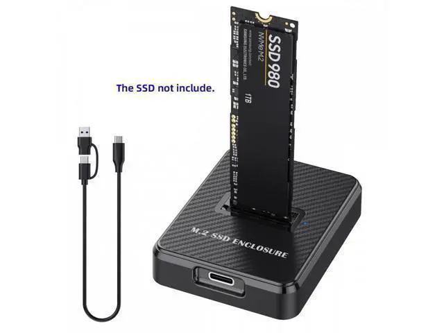 Alt view image 2 of 7 - USB 3.0 USB-C Type-C to NVME M-key M.2 NGFF SATA SSD Docking Vertical External PCBA Case Enclosure RTL9210B Chipset