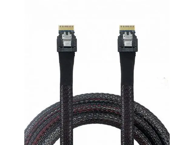 Alt view image 3 of 7 - PCI-E Slimline SAS 4.0 SFF-8654 4i 38pin Host to SFF-8654 Slim SAS Target Cable 50cm SF-100