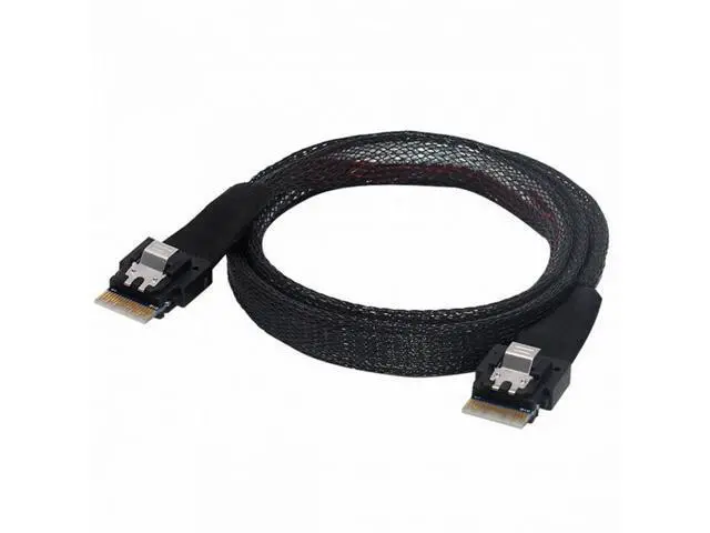 Alt view image 2 of 7 - PCI-E Slimline SAS 4.0 SFF-8654 4i 38pin Host to SFF-8654 Slim SAS Target Cable 50cm SF-100