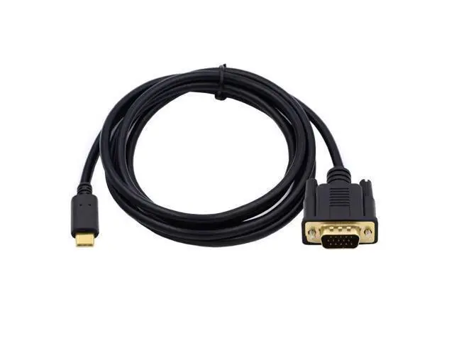 Alt view image 3 of 7 - HKCY USB 3.1 Type C USB-C Source to VGA RGB 1080P Displays Male Monitor Cable for Laptop 1.8m