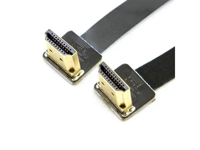 Main image of CYFPV Dual 90 Degree Up Angled HDMI Type A Male to Male HDTV FPC Flat Cable for FPV HDTV Multicopter Aerial Photography