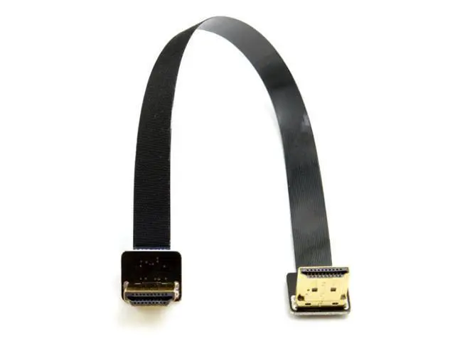 Alt view image 4 of 7 - CYFPV Dual 90 Degree Up Angled HDMI Type A Male to Male HDTV FPC Flat Cable for FPV HDTV Multicopter Aerial Photography