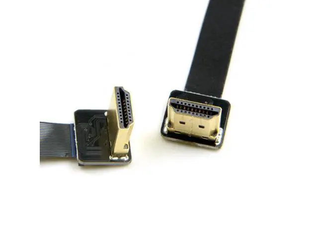 Alt view image 6 of 7 - CYFPV Dual 90 Degree Up Angled HDMI Type A Male to Male HDTV FPC Flat Cable for FPV HDTV Multicopter Aerial Photography