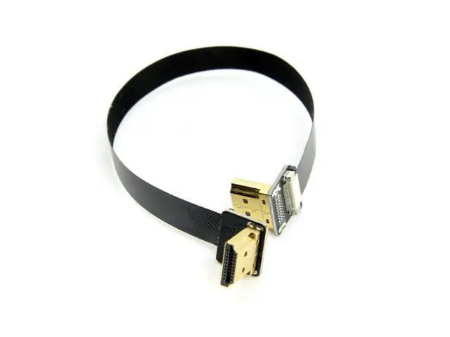Alt view image 7 of 7 - CYFPV Dual 90 Degree Up Angled HDMI Type A Male to Male HDTV FPC Flat Cable for FPV HDTV Multicopter Aerial Photography