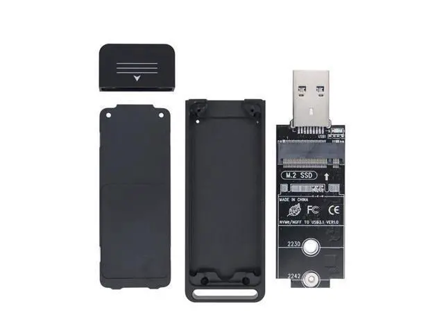 Alt view image 2 of 7 - HKCY USB 3.0 to 2230 2242 NVME M-key M.2 NGFF SATA SSD External PCBA Case Adapter RTL9210B Chipset