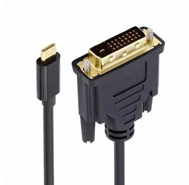 Alt view image 2 of 7 - USB 3.1 Type-C USB-C Source to DVI 1080P 60hz Displays Male Monitor Cable for Laptop 1.8m UC-018-DVI