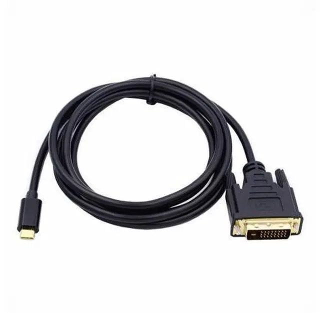 Alt view image 3 of 7 - USB 3.1 Type-C USB-C Source to DVI 1080P 60hz Displays Male Monitor Cable for Laptop 1.8m UC-018-DVI