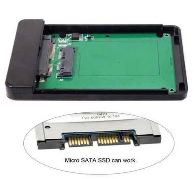 Alt view image 3 of 6 - HKCY UC-120 USB 3.1 Type-C USB-C to 1.8 inch Micro SATA 16pin 7+9 SSD to External Hard disk Enclosure