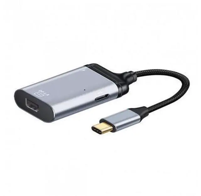 Alt view image 3 of 7 - SM USB-C Type C to Mini DP Displayport Monitor Converter Adapter 4K 2K 60hz with Female PD Power Port