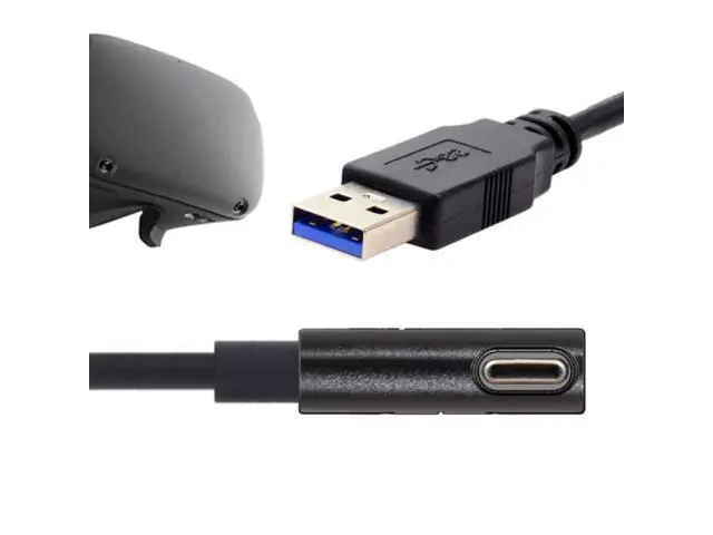 Alt view image 4 of 7 - 5.0M USB 3.1 Type-C Left Right Angled Type to USB3.0 Data Cable UC-135-5.0M