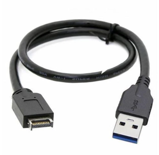 Alt view image 4 of 7 - Type-E USB 3.1 Front Panel Header Host to USB 3.0 Type-A Male Device Extension Data Cable (50cm)