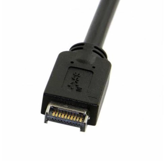 Alt view image 2 of 7 - Type-E USB 3.1 Front Panel Header Host to USB 3.0 Type-A Male Device Extension Data Cable (50cm)