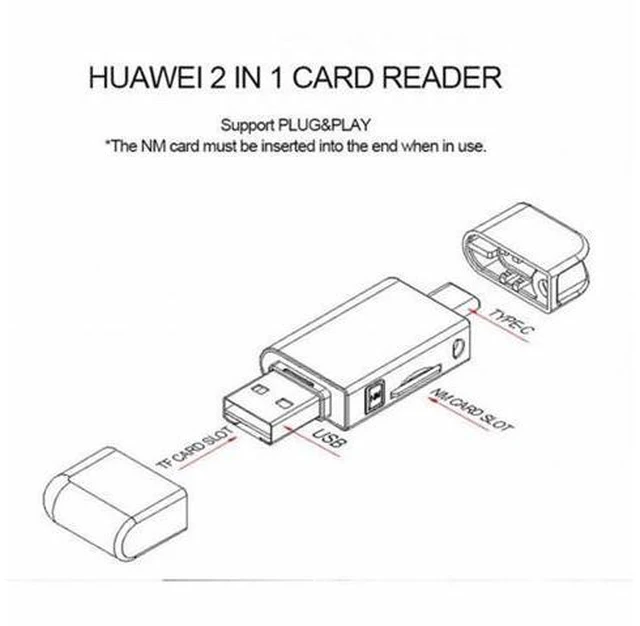 Alt view image 5 of 7 - Type-C USB-C USB 2.0 Version to NM Nano Memory Card TF Micro SD Card Reader for Phone Cell Phone Laptop