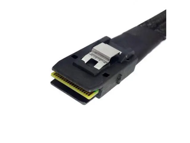 Alt view image 3 of 7 - SM Internal 36 Pin Mini SAS SFF-8087 Host to 4 SFF-8482 Target SAS Hard Disk and SATA Power Cable 100cm