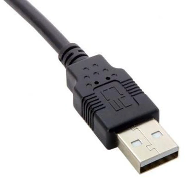 Alt view image 2 of 5 - Mini USB B Type 5pin Male Left Angled 90 Degree to USB 2.0 Male Data Cable 5 Meters with EMI Ferrite Core U2-057-LE-5.0M