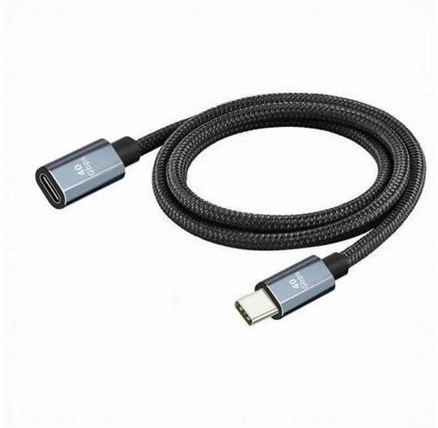 Alt view image 3 of 7 - USB4 Extension Cable Male to Female 40Gbps with 100W Charging and 8K@60Hz Compatible with Thunderbolt3/4