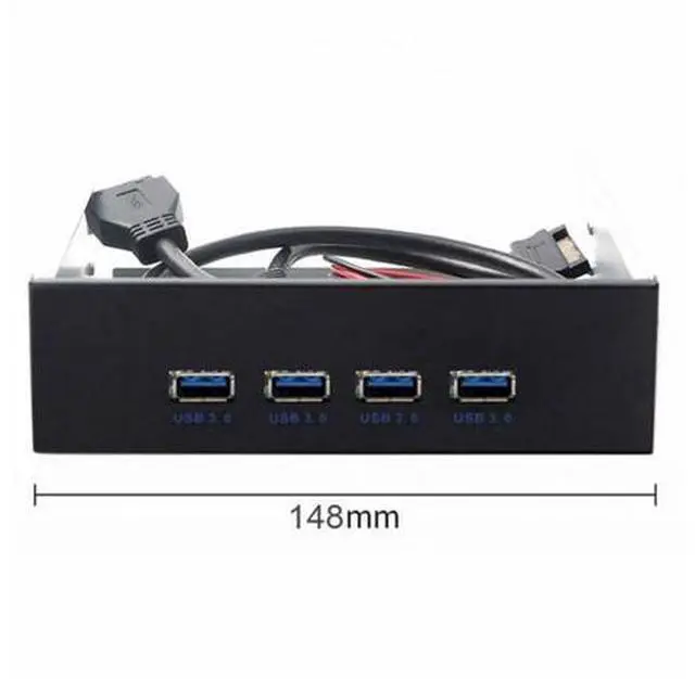 Alt view image 3 of 5 - USB 3.0 HUB 4 Ports Front Panel to Motherboard 20Pin Connector Cable 5Gbps for 5.25" CD-ROM Bay U3-081-AF