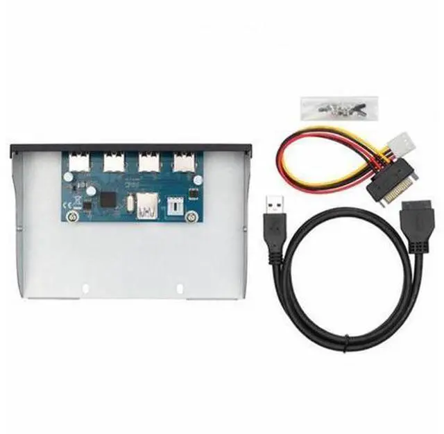 Alt view image 4 of 5 - USB 3.0 HUB 4 Ports Front Panel to Motherboard 20Pin Connector Cable 5Gbps for 5.25" CD-ROM Bay U3-081-AF
