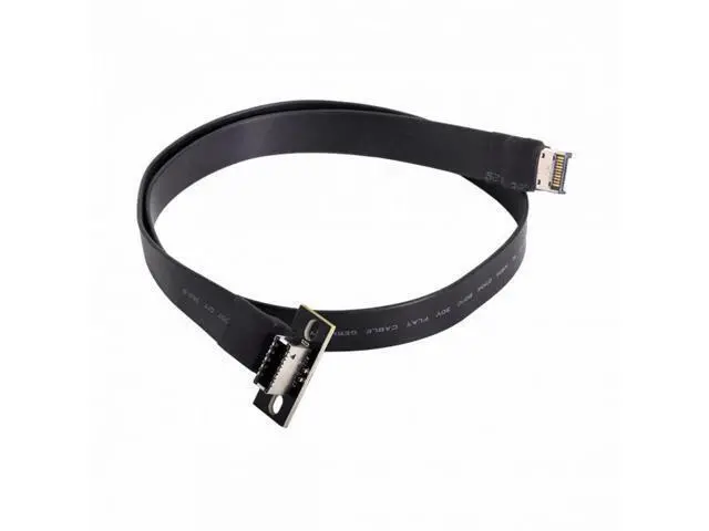 Alt view image 4 of 7 - USB 3.1 Front Panel Header Male to Female Type-E IDC 20Pin Motherboard Extension Data Cable 50cm