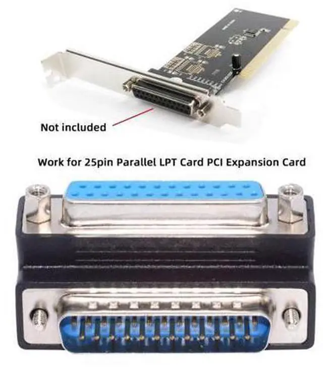 Alt view image 2 of 7 - DSUB Parallel LPT AES/EBU DB25pin Male Nut to Female Screw Extension Adapter DB Connector Up 90 Degree Angled