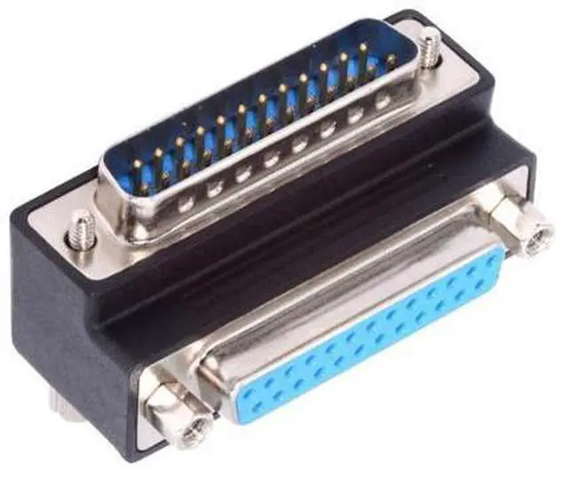 Main image of DSUB Parallel LPT AES/EBU DB25pin Male Nut to Female Screw Extension Adapter DB Connector Up 90 Degree Angled