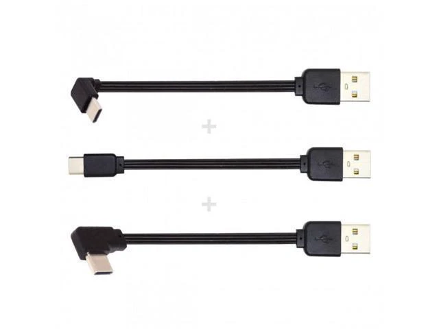 Alt view image 2 of 7 - HKCY UC-096-BK+UC-096-RI+UC-096-UP 3pcs/lot 13cm USB 2.0 Type-A Male to USB-C Type-C Male Angled Data Flat Slim FPC Cable for FPVDiskPhone