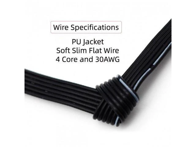Alt view image 6 of 7 - HKCY UC-096-BK+UC-096-RI+UC-096-UP 3pcs/lot 13cm USB 2.0 Type-A Male to USB-C Type-C Male Angled Data Flat Slim FPC Cable for FPVDiskPhone