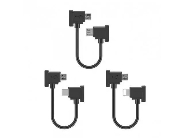 Alt view image 2 of 7 - HKCY U2-041 3pcs/set Remote Controller Data Cable Type-CMicro8P to Micro USB for Mavic Pro Platinum Mavic Park RC Accessories