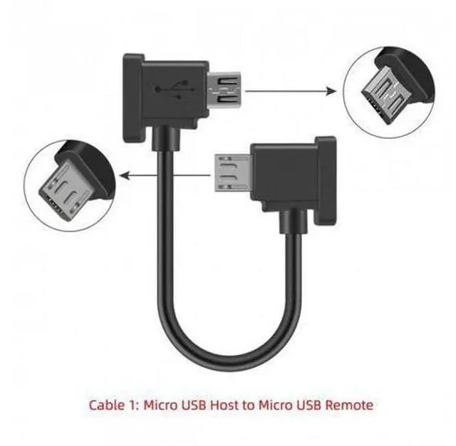 Alt view image 7 of 7 - HKCY U2-041 3pcs/set Remote Controller Data Cable Type-CMicro8P to Micro USB for Mavic Pro Platinum Mavic Park RC Accessories