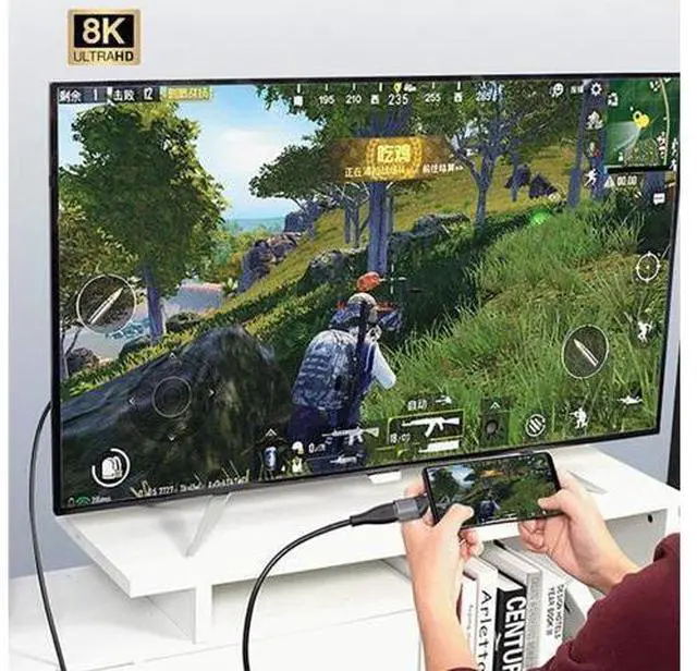 Alt view image 7 of 7 - SM USB4 USB-C Type-C Source to Female HDMI 2.1 Display 8K 60HZ UHD 4K HDMI Male Monitor Adapter