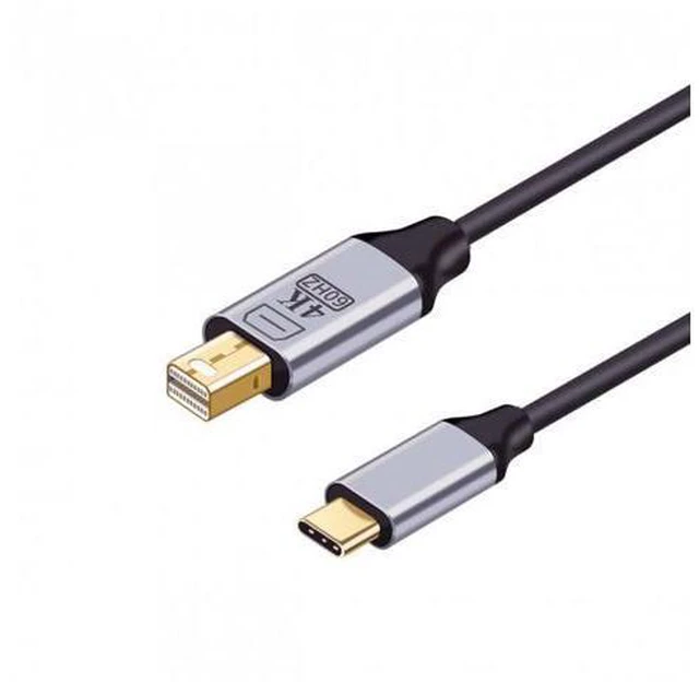 Alt view image 2 of 7 - HKCY UC-018-MDP USB 3.1 Type C USB-C Source to Mini DisplayPort DP Displays Male 4K Monitor Cable for Laptop 1.8m