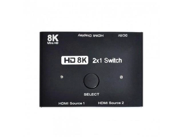 Alt view image 2 of 7 - SM 8K@60hz HDMI-Compatible 2.1 Switch 2-IN-1-OUT Hub Support HDCP SST Extended 4K@60hz