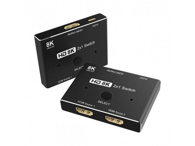 Alt view image 3 of 7 - SM 8K@60hz HDMI-Compatible 2.1 Switch 2-IN-1-OUT Hub Support HDCP SST Extended 4K@60hz