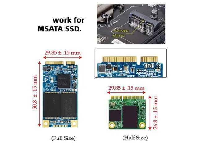 Alt view image 3 of 7 - HKCY Dual MSATA NGFF B+M SSD Card JBOD Raid0 Span Bridge to 2.5inch SATA Combo HDD Disk Drive Enclosure