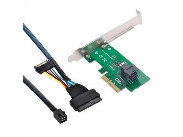 Alt view image 3 of 7 - PCI-E 3.0 4.0 to SFF-8643 Card Adapter and U.2 U2 SFF-8639 NVME PCIe SSD Cable for Mainboard SSD SF-024+093