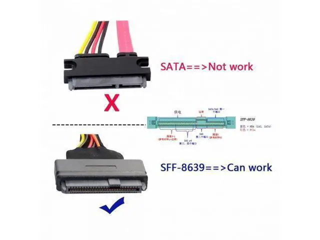 Alt view image 6 of 7 - PCI-E 3.0 4.0 to SFF-8643 Card Adapter and U.2 U2 SFF-8639 NVME PCIe SSD Cable for Mainboard SSD SF-024+093